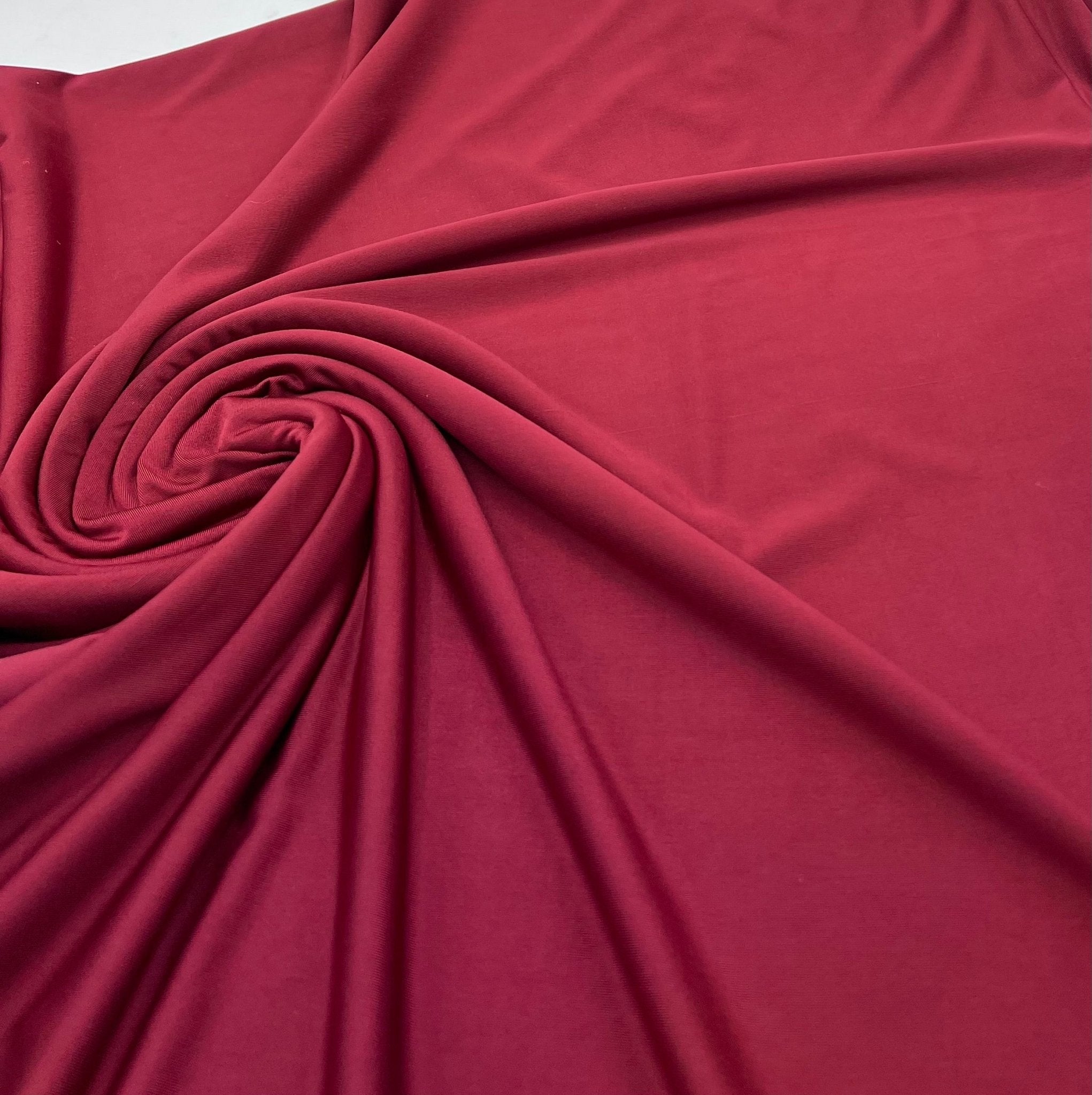 Burgundy Plain Soft Touch Stretch Fabric - T9 Fabrics